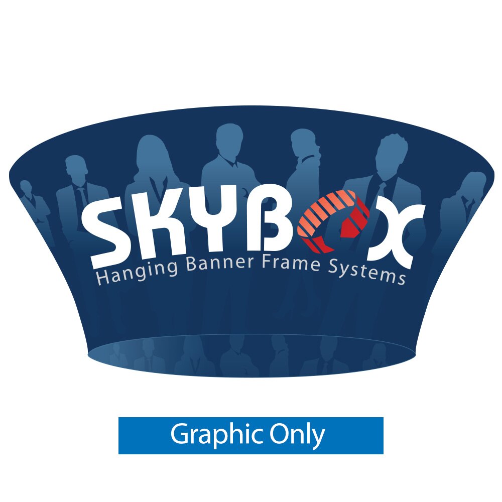 12x4 ft. Hanging Banner Tapered Circle — Double Sided Graphic Only